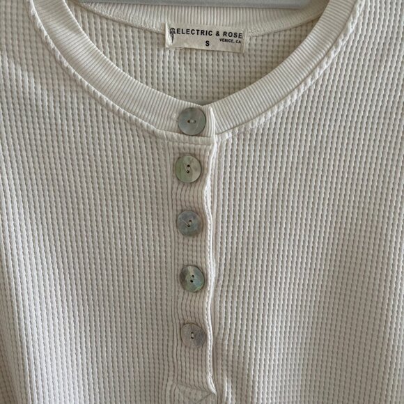 Electric & Rose Kate Sweatshirt and Tanner Pant Thermal Set Ivory - Picture 6 of 9